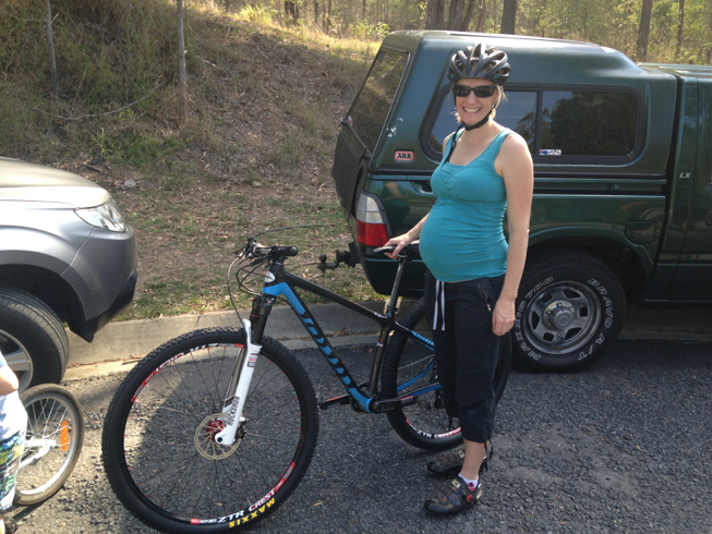 Pregnantmountainbiker